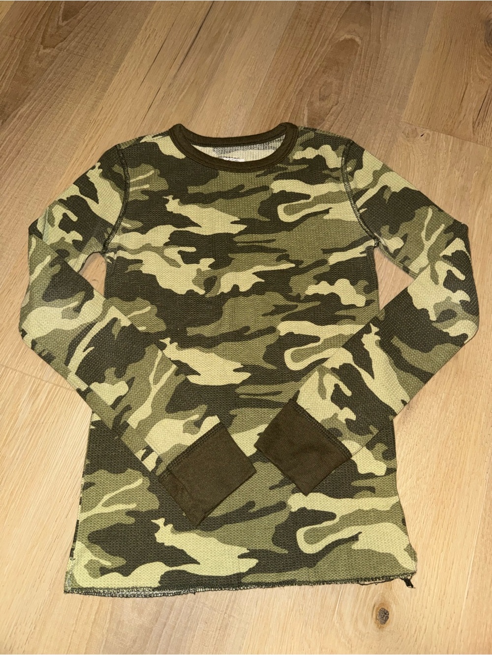 Kids Camo Long-Sleeve Thermal Shirt - Green